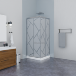 Desenli Cam Duşakabin