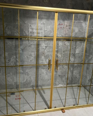 POOL SERİSİ GOLD PROFİLLİ KAROLAJLI  DUŞAKABİN