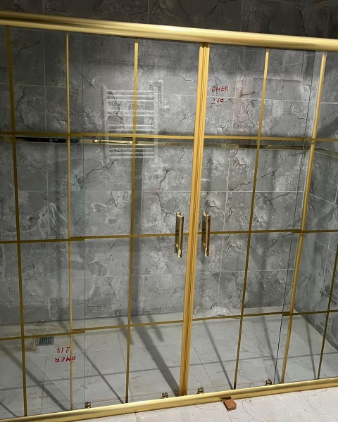 POOL SERİSİ GOLD PROFİLLİ KAROLAJLI  DUŞAKABİN