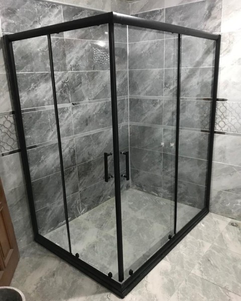 POOL SERİSİ SİYAH PROFİLLİ CAM DUŞAKABİN