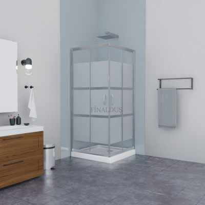 POOL SERİSİ DESENLİ CAM DUŞAKABİN