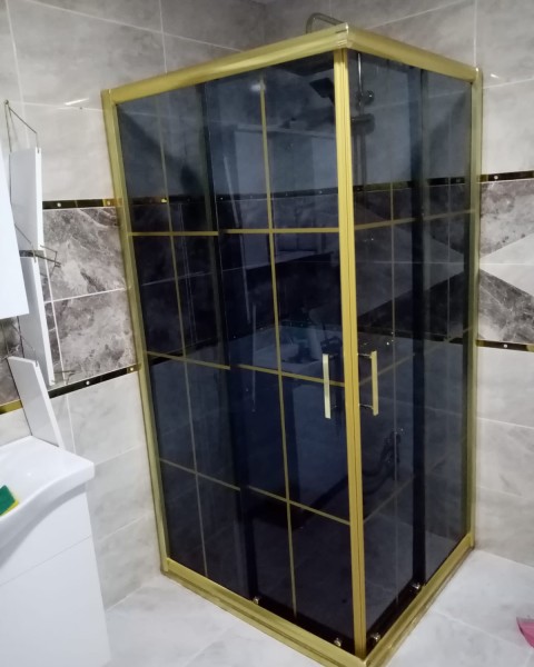 POOL SERİSİ GOLD PROFİLLİ KAROLAJLI  DUŞAKABİN