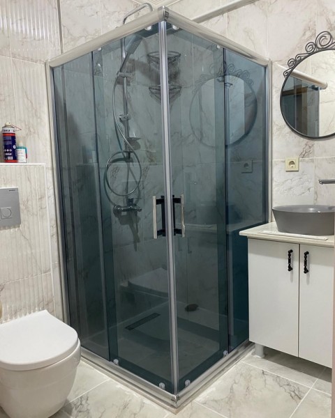 POOL SERİSİ SİYAH PROFİLLİ FÜME CAM DUŞAKABİN