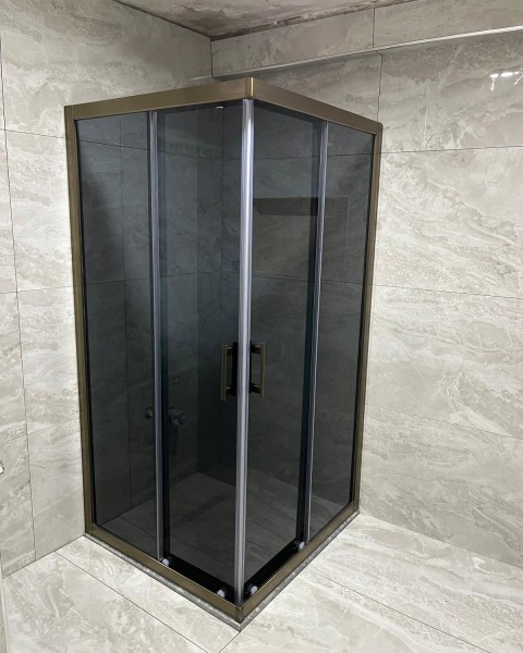 POOL SERİSİ SİYAH PROFİLLİ FÜME CAM DUŞAKABİN